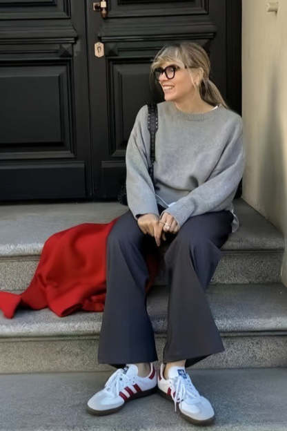 Loose Basic Knit Pullover Sweater