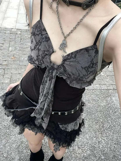 Charming Lace Camisole Mini Dress