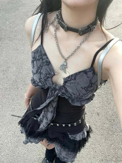 Charming Lace Camisole Mini Dress