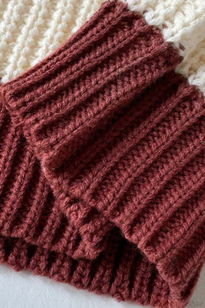 Chic Striped Off Shoulder Lantern Sleeve Knit Sweater