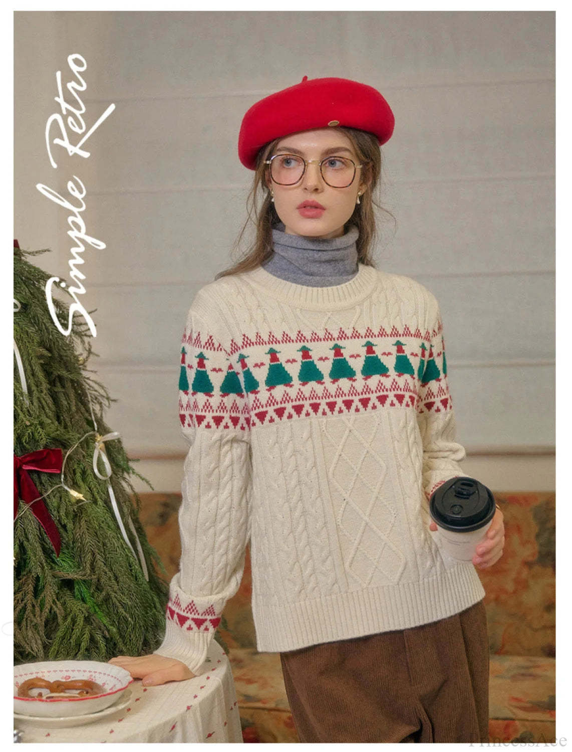 Christmas Tree Vintage Fair Isle Sweater