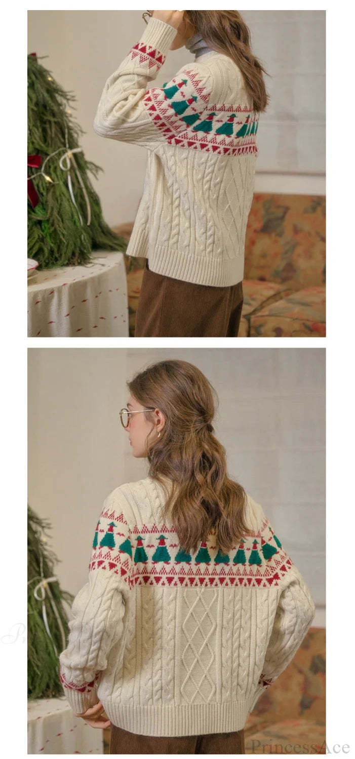 Christmas Tree Vintage Fair Isle Sweater