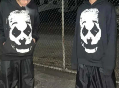 Clown Graphic Oversized Hoodie black / S