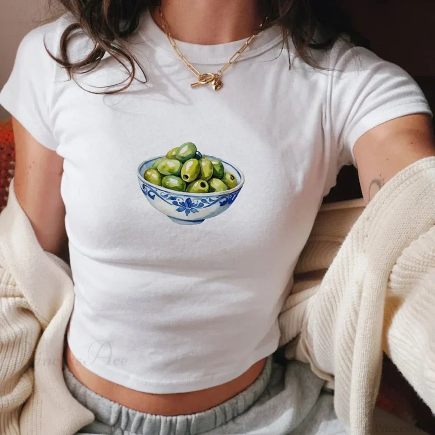 Combhasaki Summer Y2K Cherry Print T-shirt white1 / S t-shirt-250223