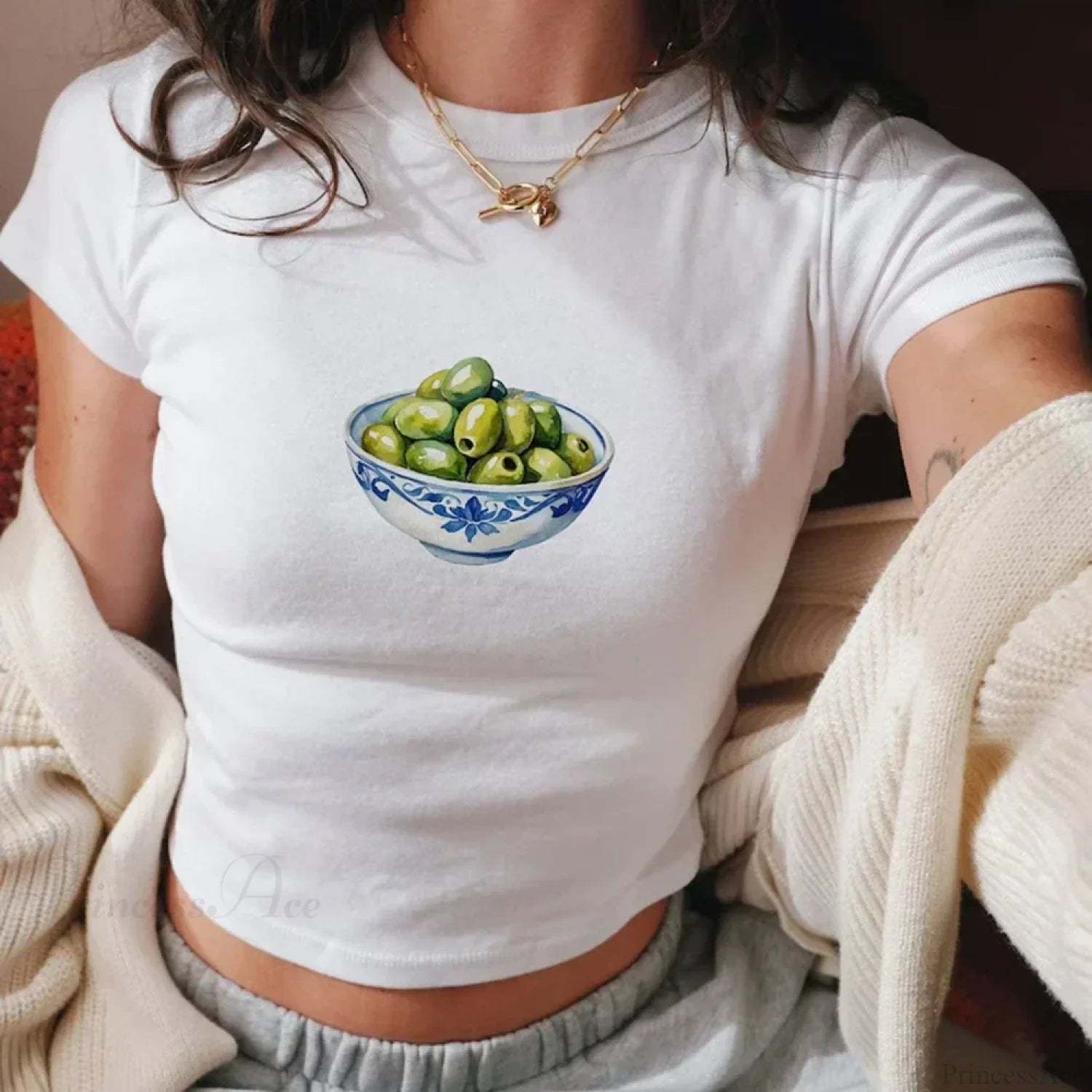 Combhasaki Summer Y2K Cherry Print T-shirt white1 / S t-shirt-250223