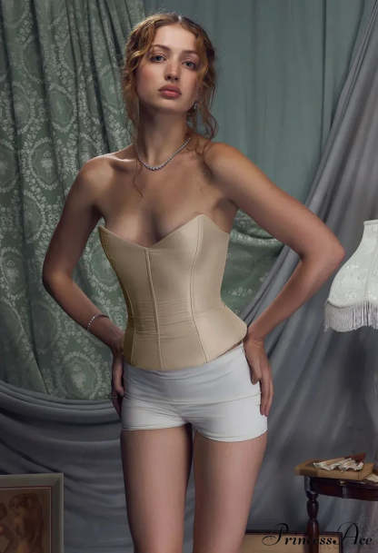 Corset Chiffon Frill Charming Tiered Maxi Dress Long Set