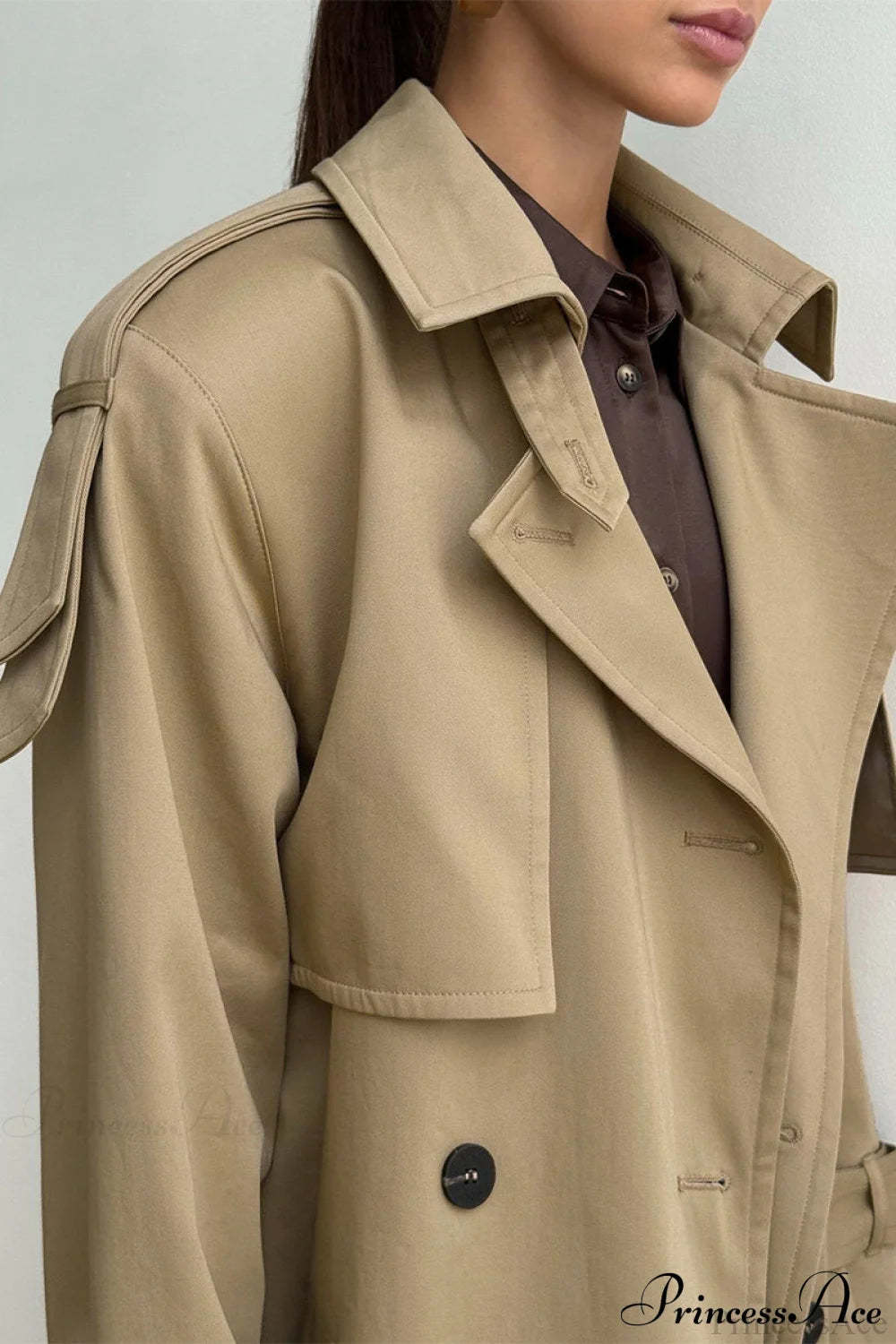 Cotton Belted Oversized Long Trench Overcoat