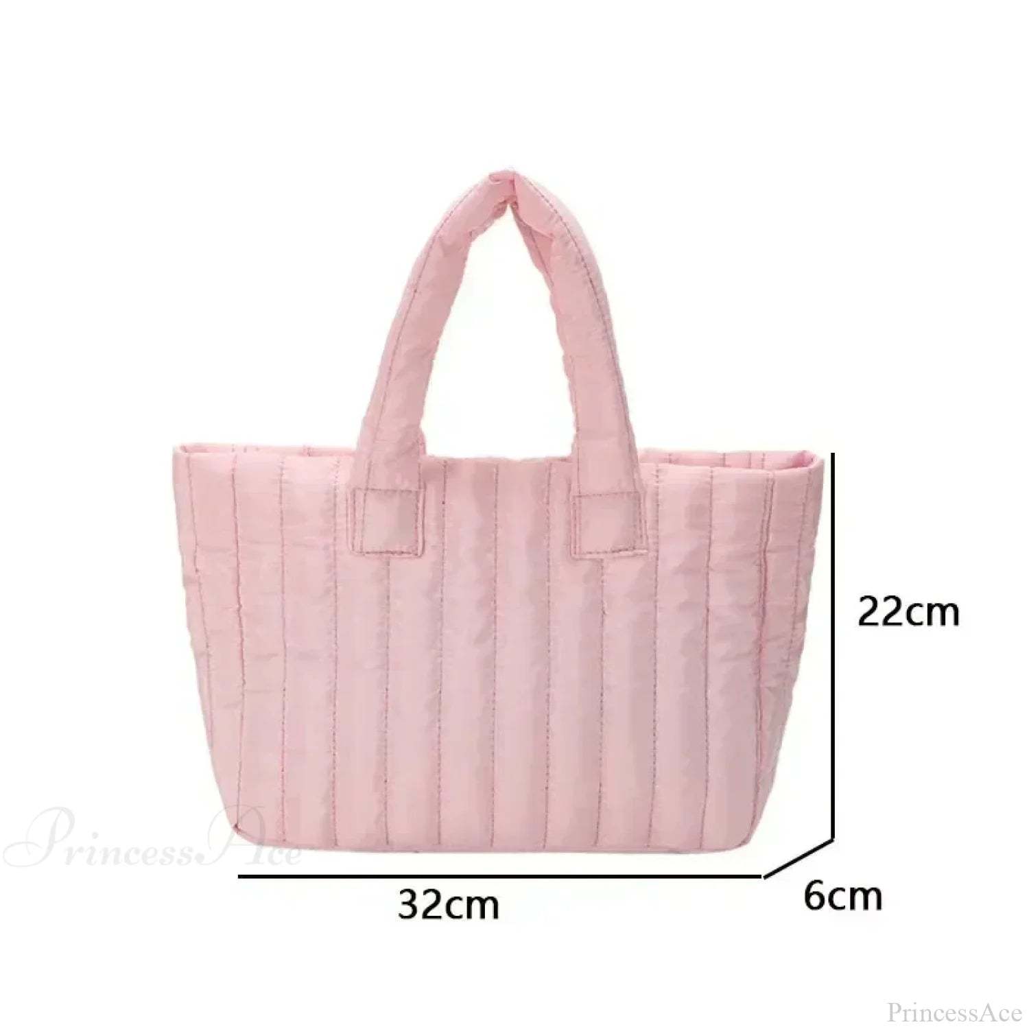 Cotton Padded Quilted Solid Color Commuter Handbag handbag-250126