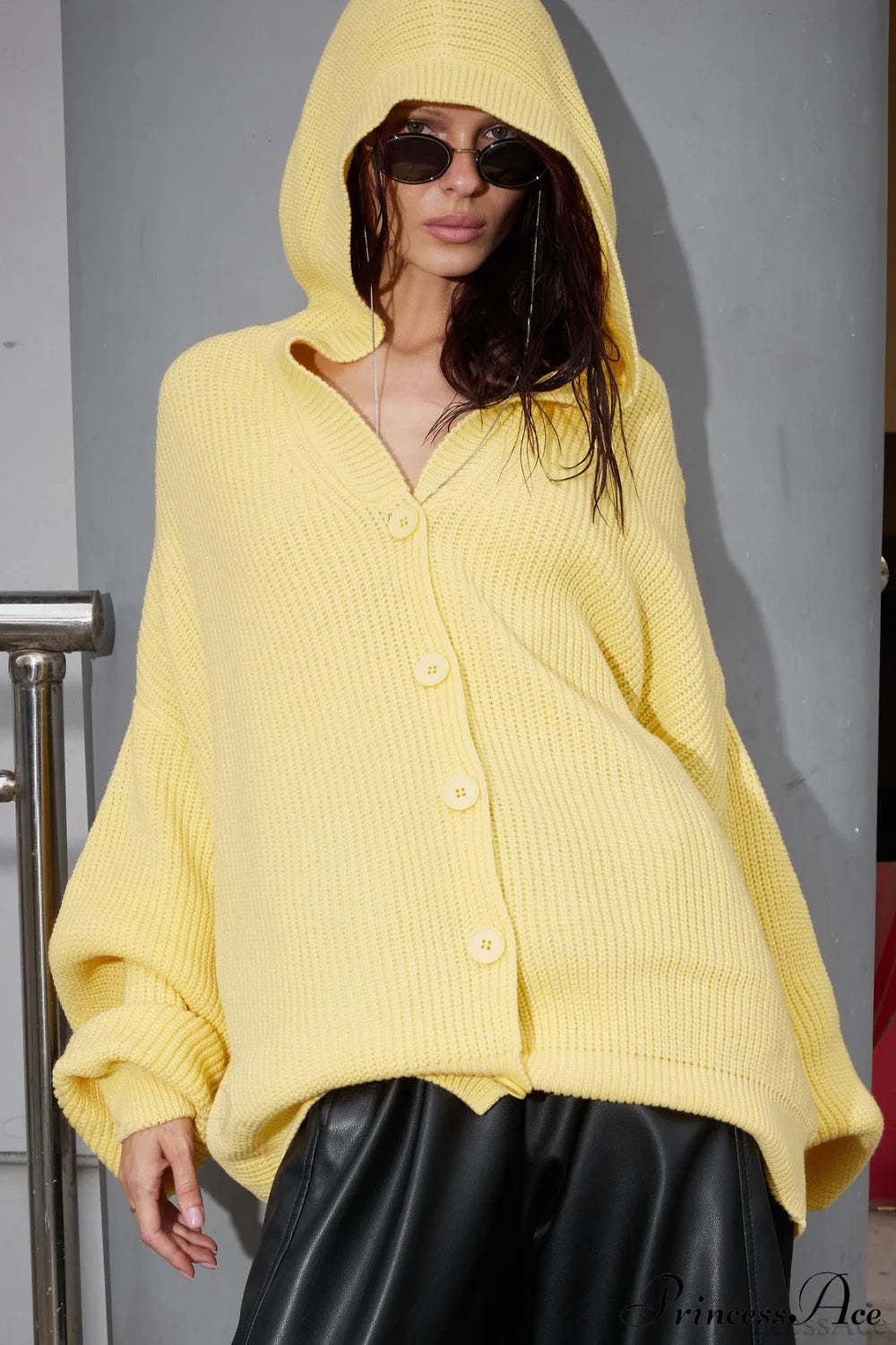 Cozy Knit Oversized Hoodie