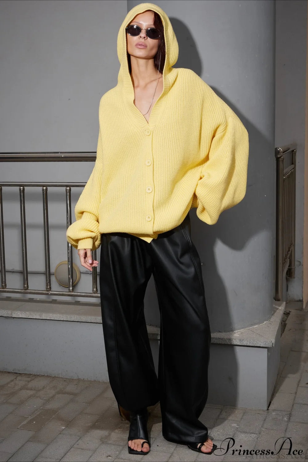 Cozy Knit Oversized Hoodie