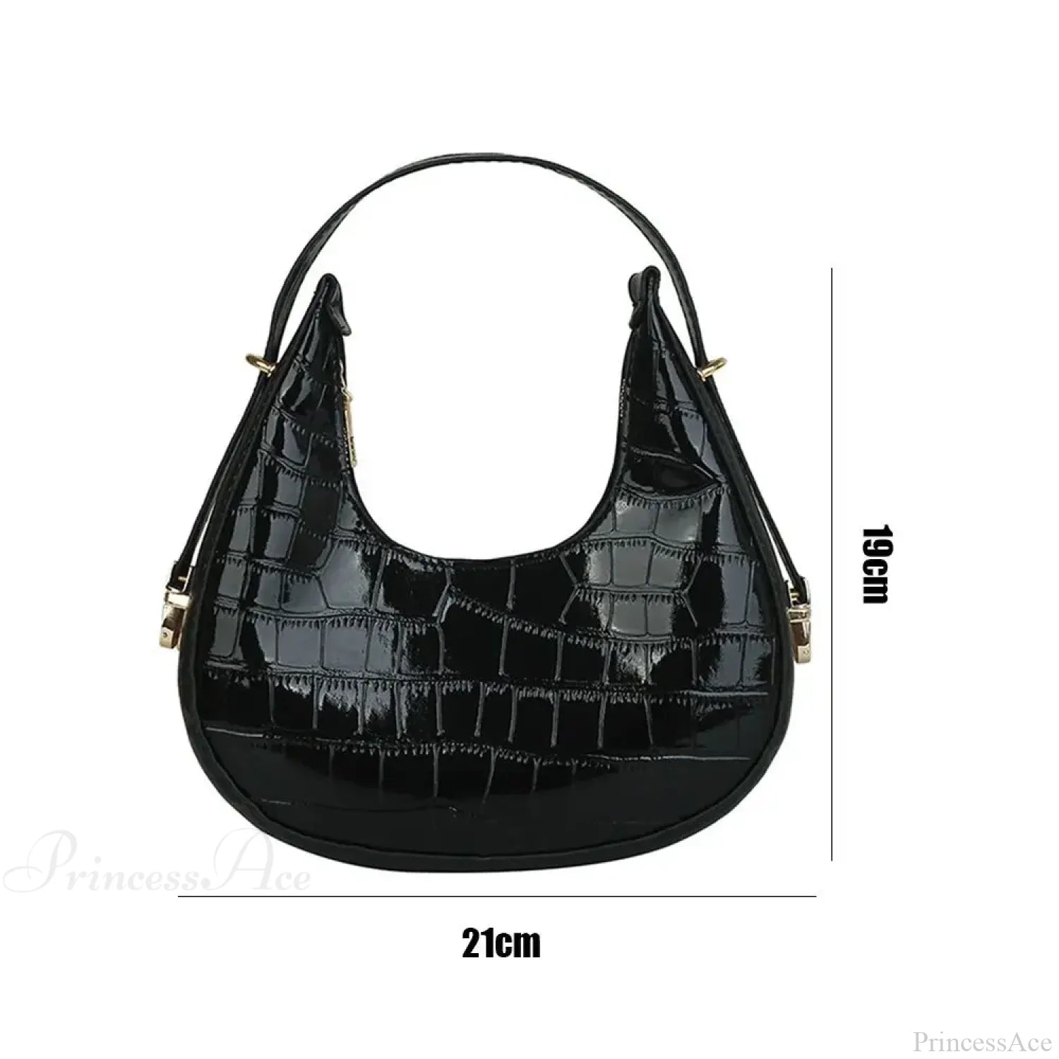 Crocodile Grain Simple PU Leather Shoulder Handbag handbag-250126