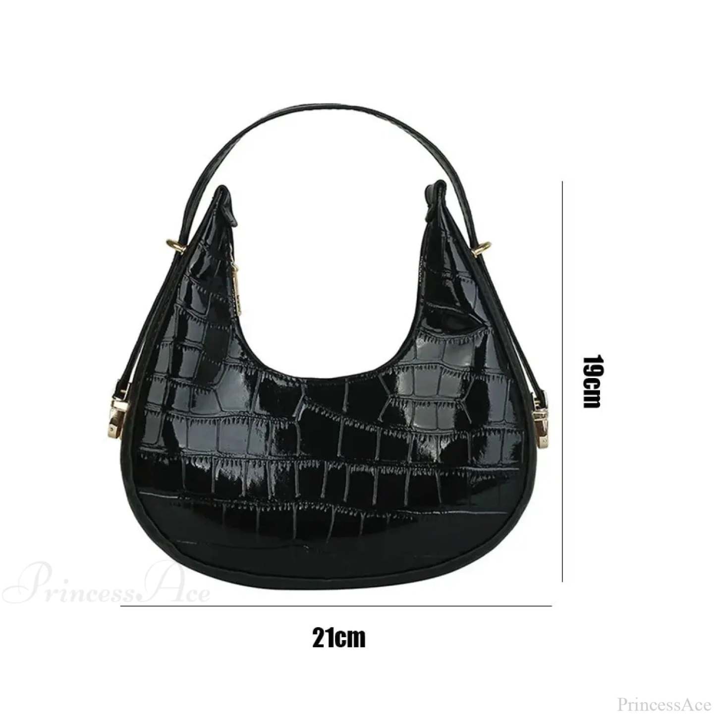 Crocodile Grain Simple PU Leather Shoulder Handbag handbag-250126