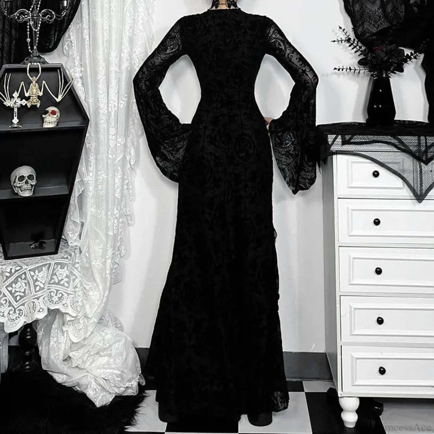 Cross Soft Long Sleeved Midi Dress