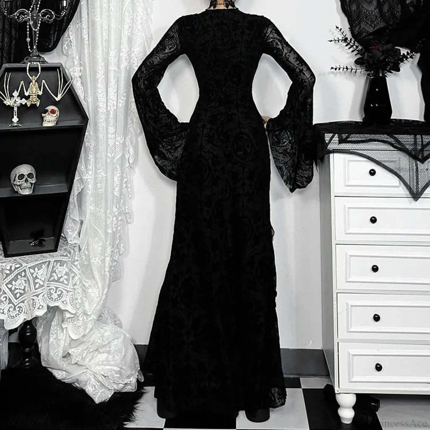 Cross Soft Long Sleeved Midi Dress