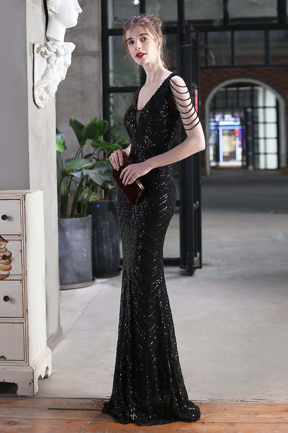 Elegant Sequin Mermaid Party Dress