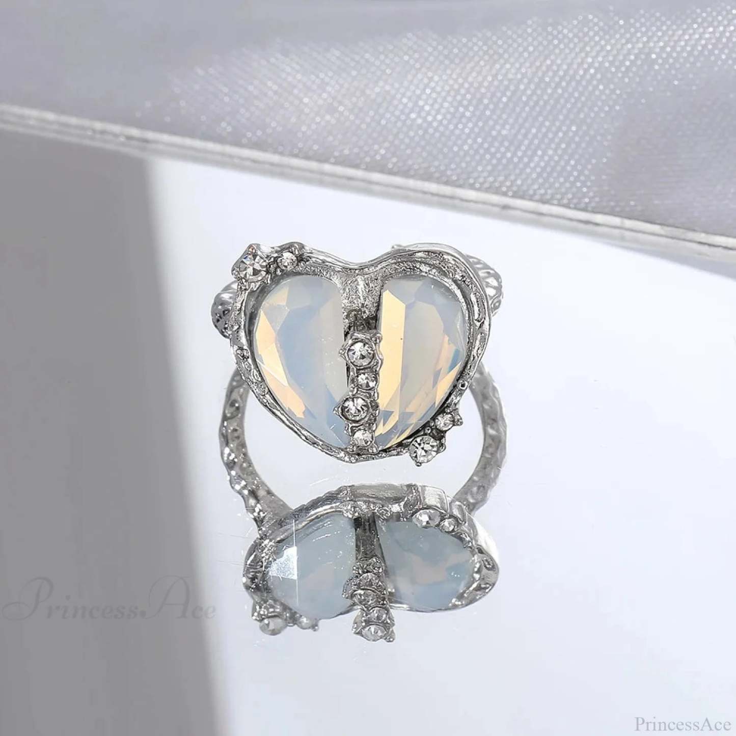 Dark Animal Butterfly Zircon Star Ring sliver13