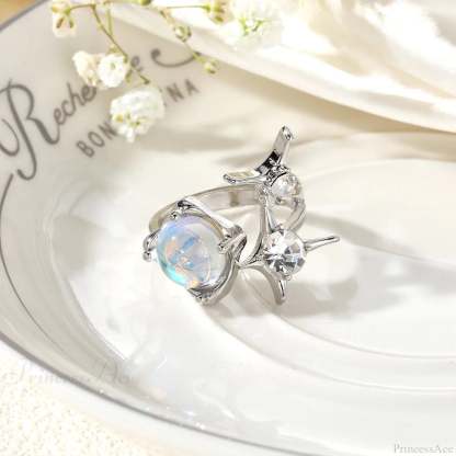 Dark Animal Butterfly Zircon Star Ring sliver15