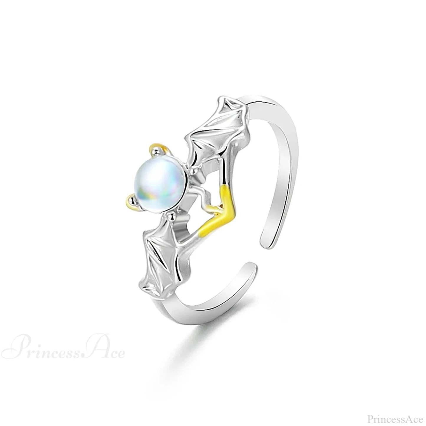 Dark Animal Butterfly Zircon Star Ring sliver3
