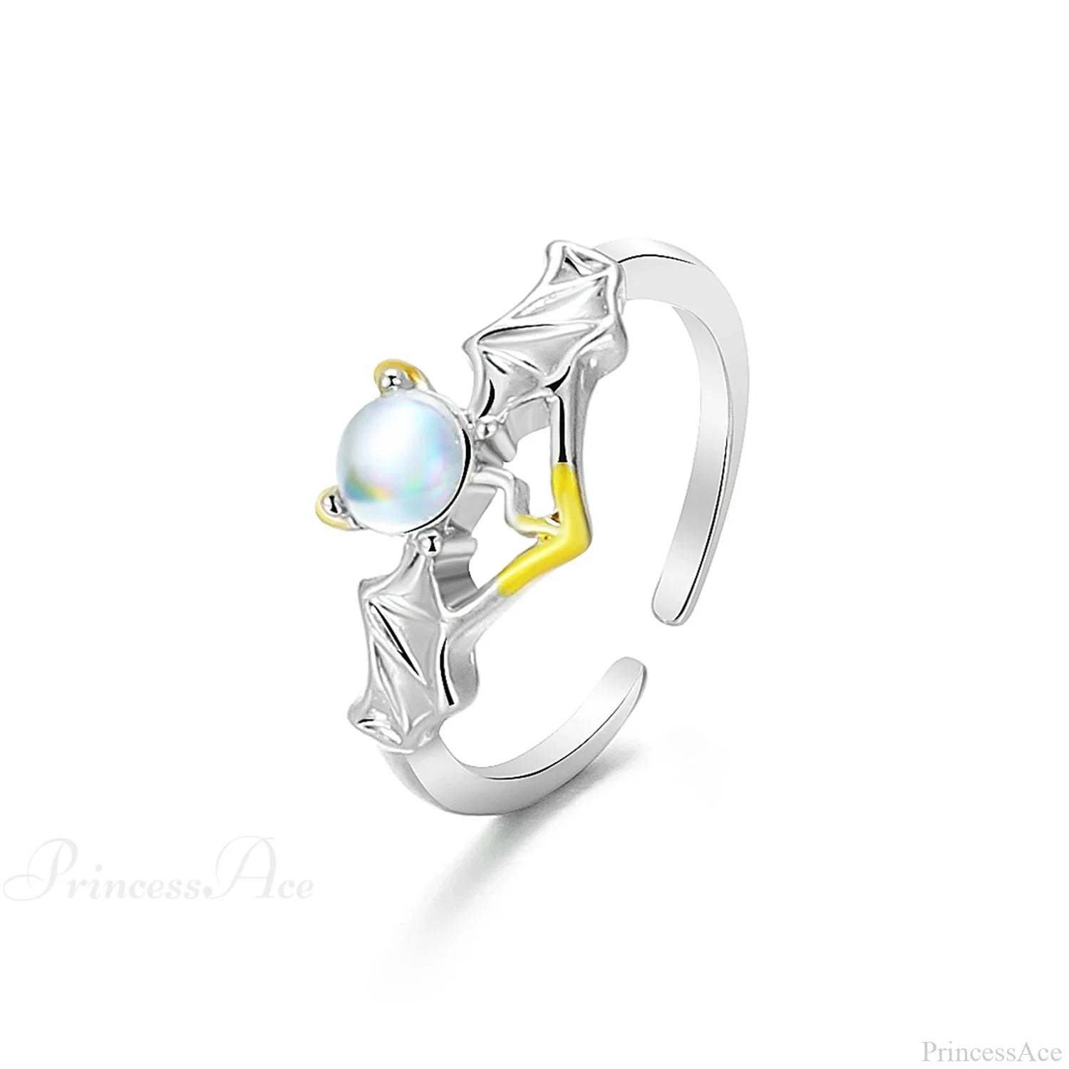 Dark Animal Butterfly Zircon Star Ring sliver3