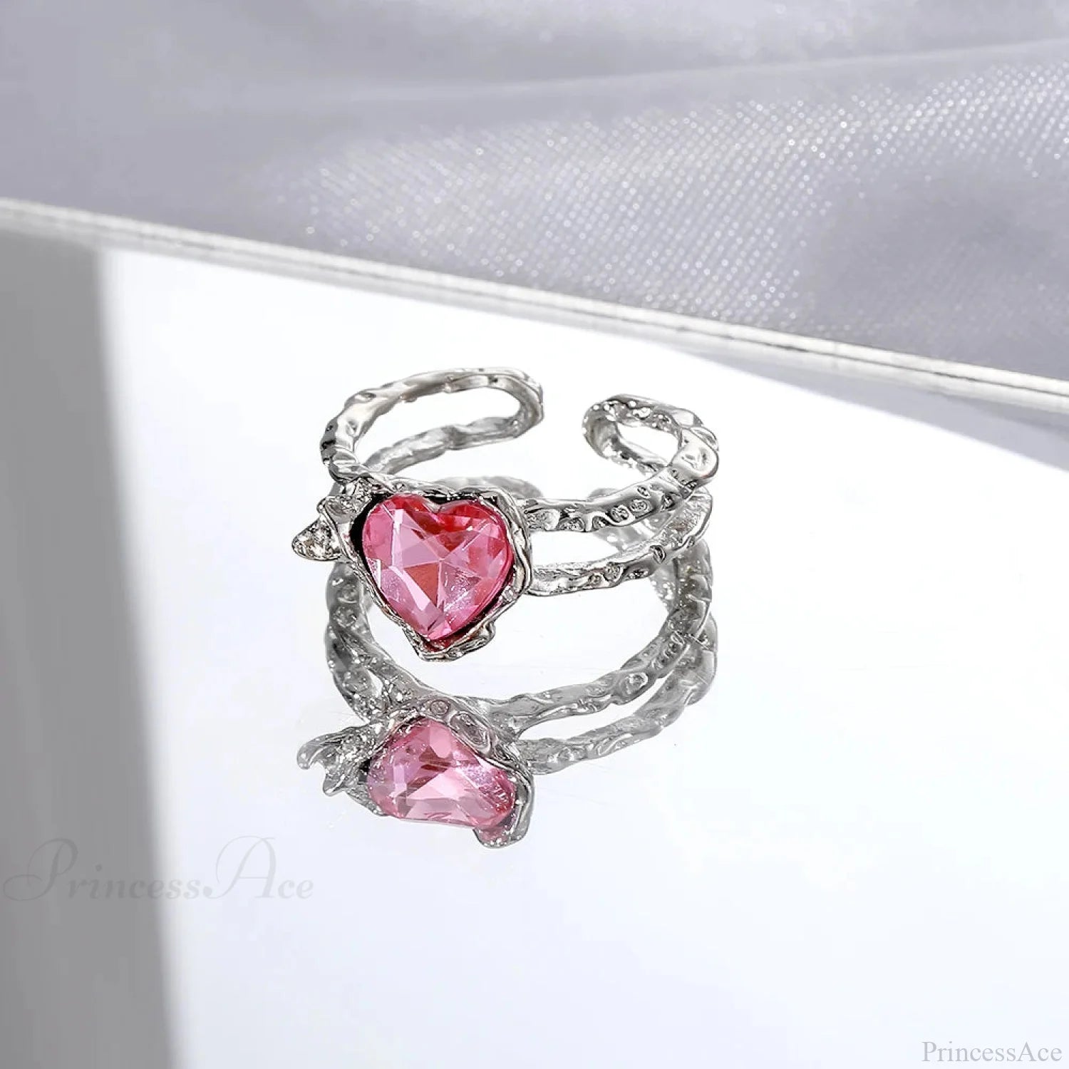 Dark Animal Butterfly Zircon Star Ring sliver5