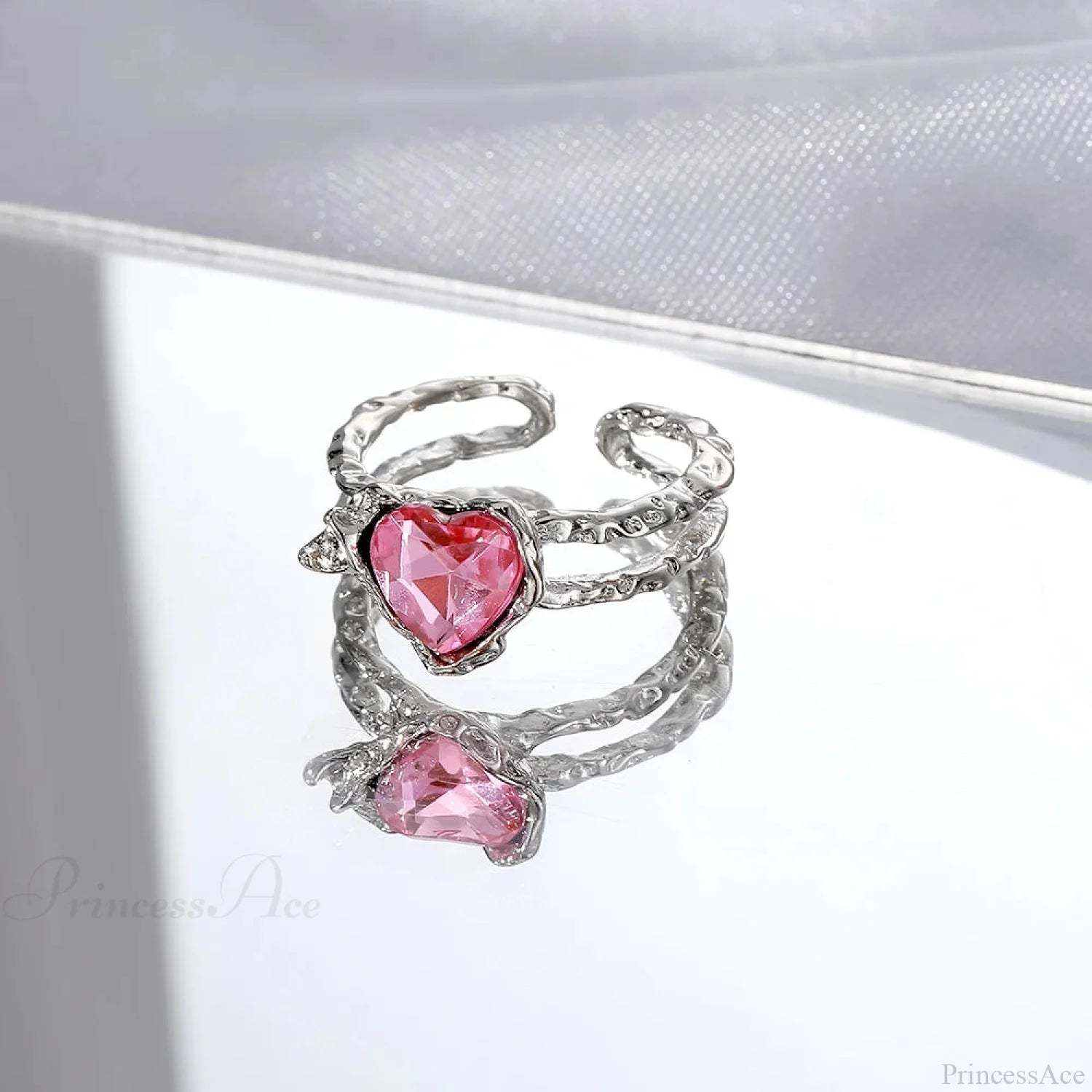 Dark Animal Butterfly Zircon Star Ring sliver5