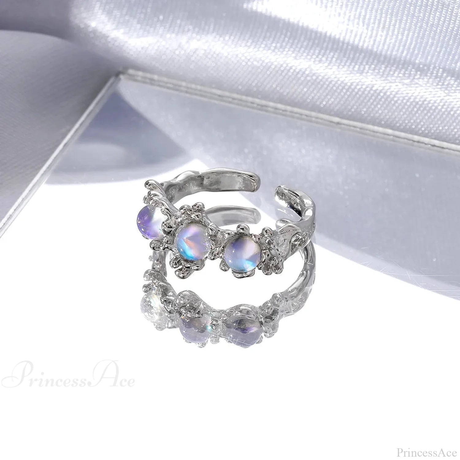 Dark Animal Butterfly Zircon Star Ring sliver7