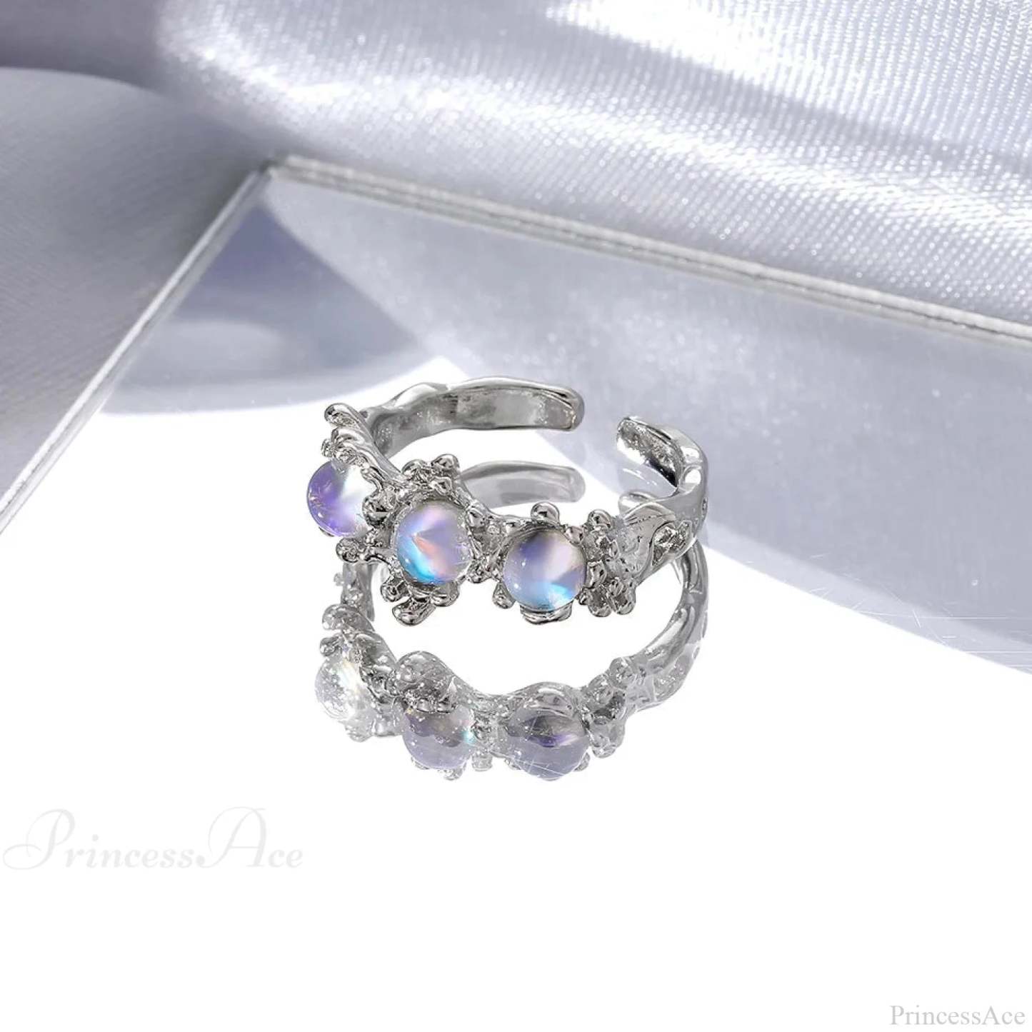 Dark Animal Butterfly Zircon Star Ring sliver7