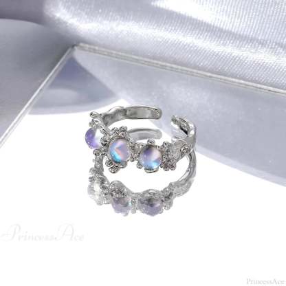 Dark Animal Butterfly Zircon Star Ring sliver7