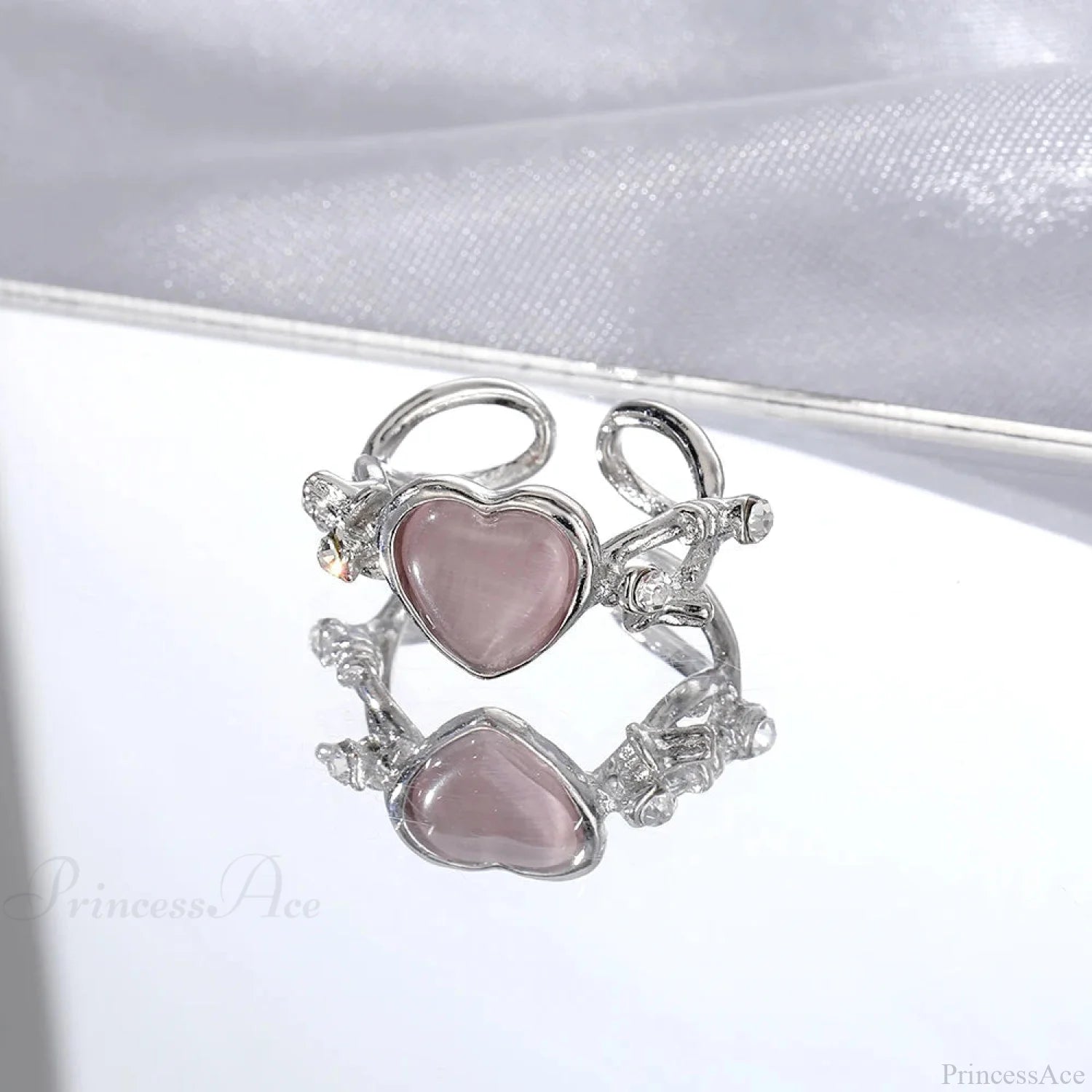 Dark Animal Butterfly Zircon Star Ring sliver8