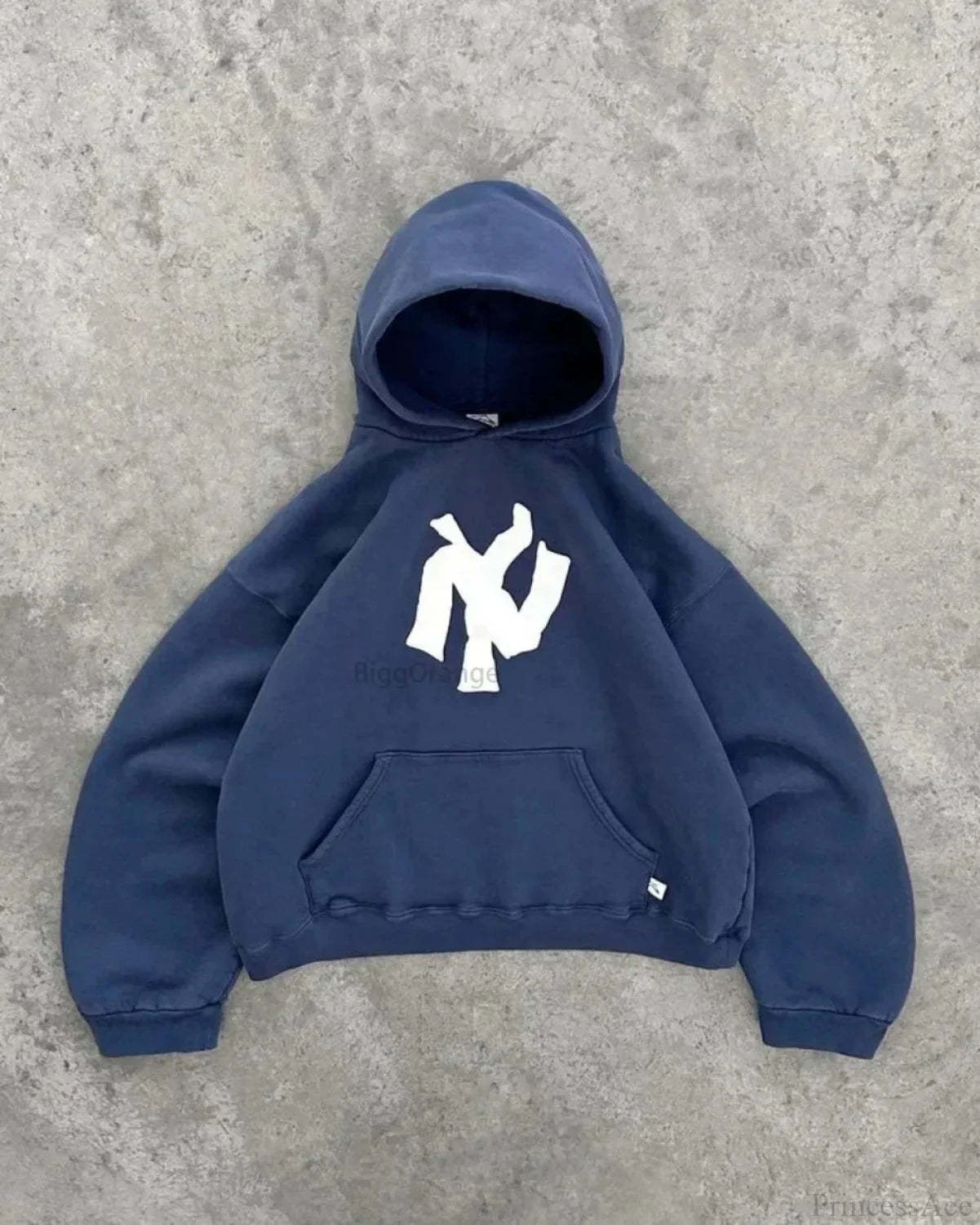 Dark Antique Large Design Hoodie Blue1 / M