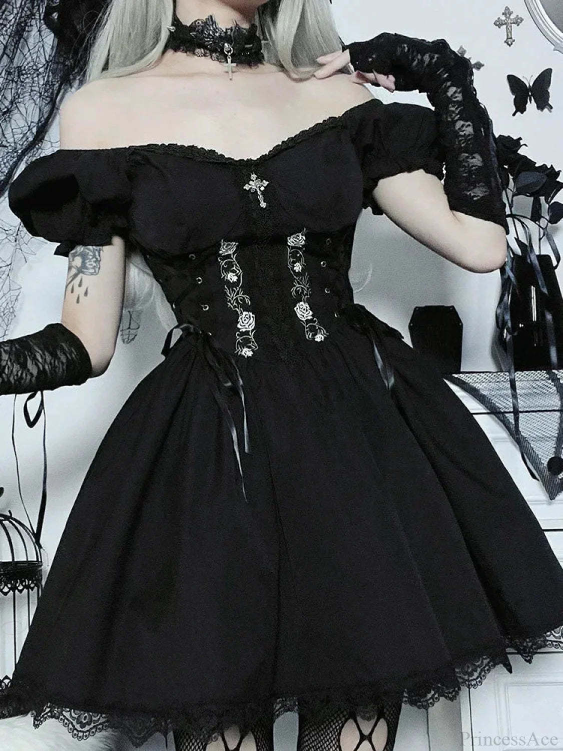 Dark Bandage Corset Small Dress black / S
