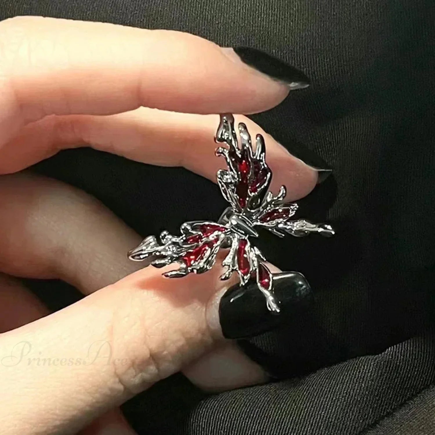 Dark Black Rose Band 04 Red