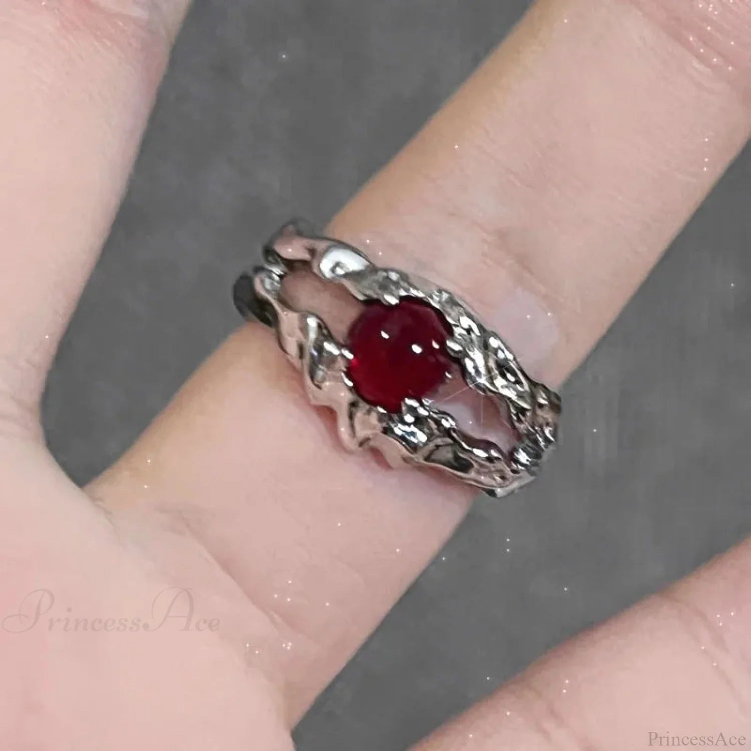 Dark Crimson Crystal Arachnid Celestial Band red2