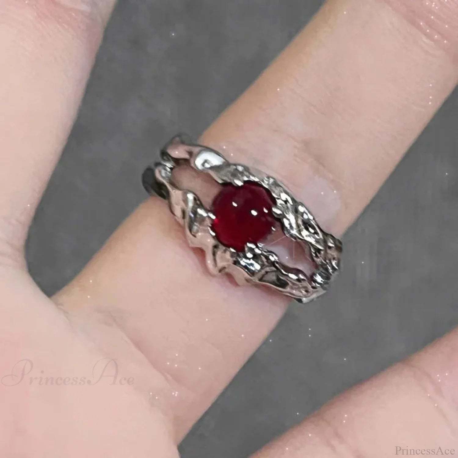 Dark Crimson Crystal Arachnid Celestial Band red2