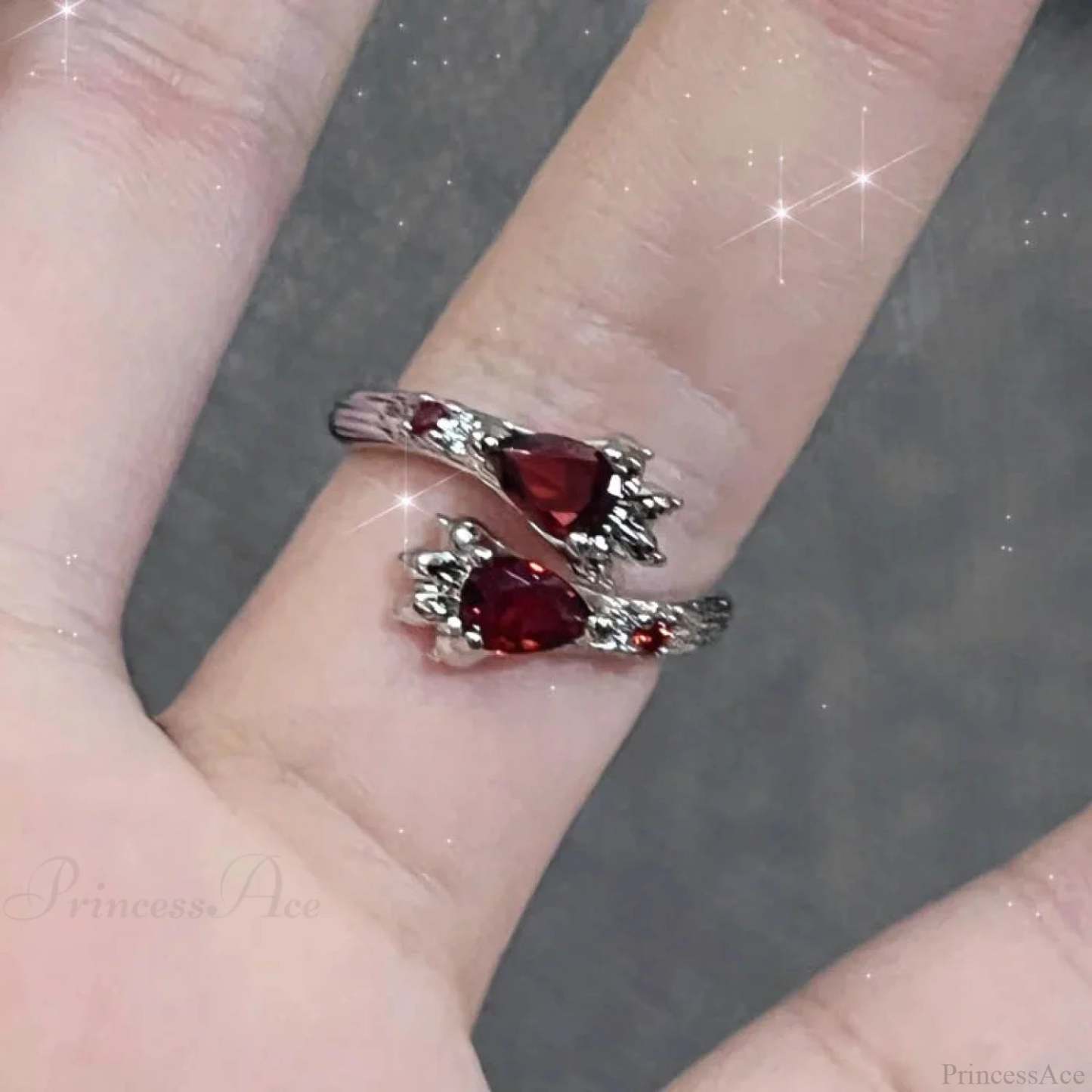 Dark Crimson Crystal Arachnid Celestial Band red8