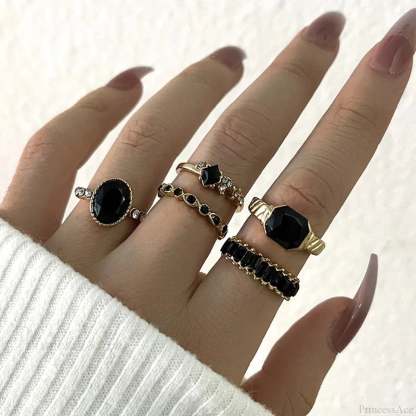 Dark Crystal Geometric Gothic Band black
