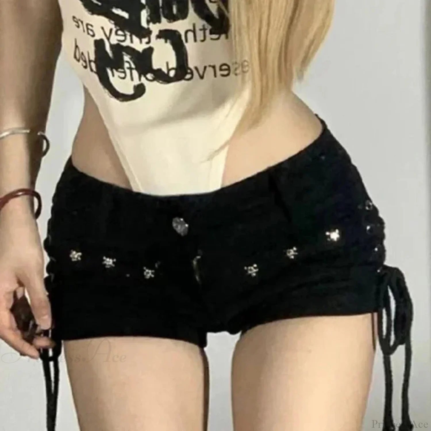 Dark Elevated Waist Denim Short Black / S