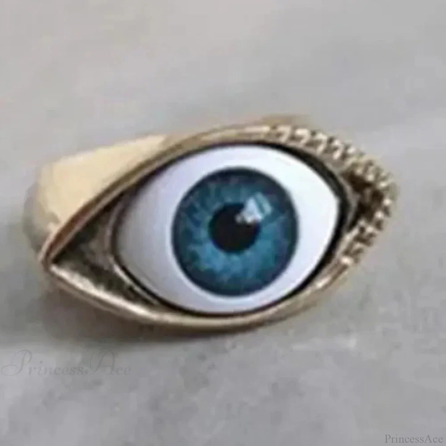 Dark Eyeball Rebel Ring Blue