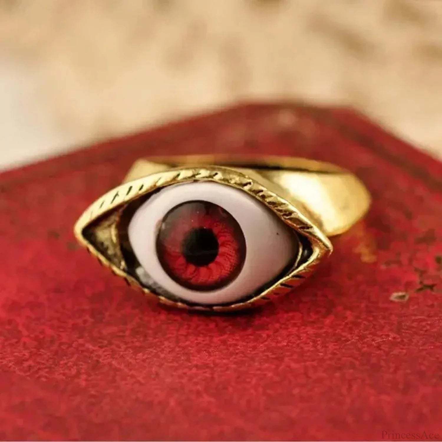 Dark Eyeball Rebel Ring Brown