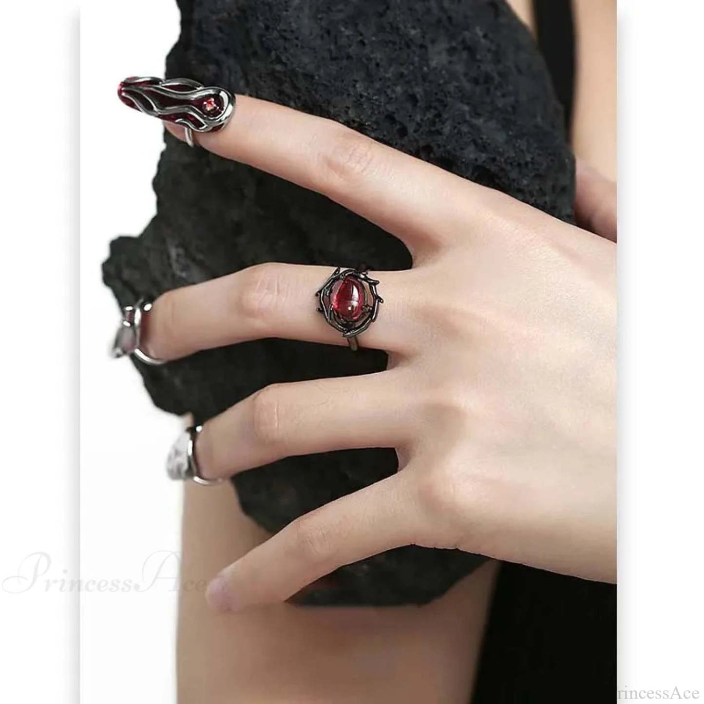 Dark Gothic Crimson Ring red2