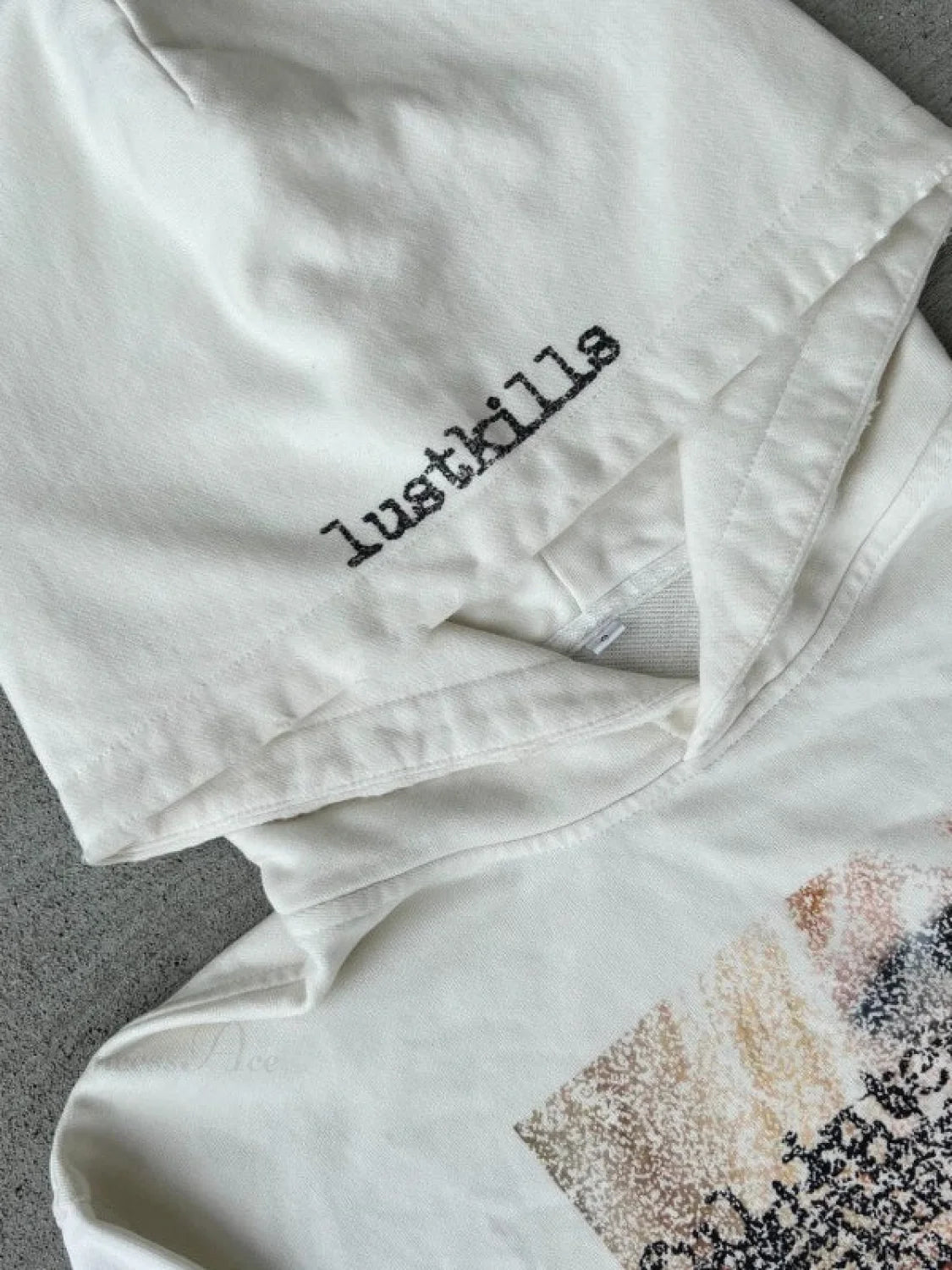 Dark Graphic Print Y2K S Pullover Hoodie