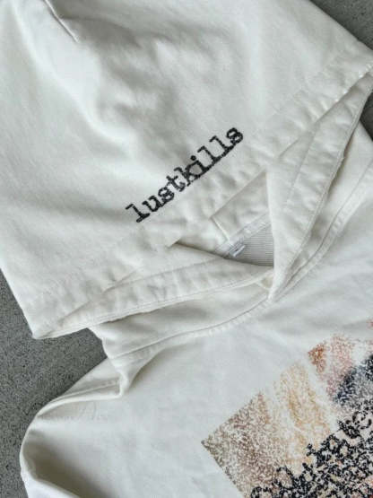 Dark Graphic Print Y2K S Pullover Hoodie