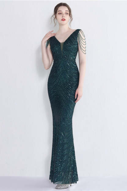 Elegant Sequin Mermaid Party Dress