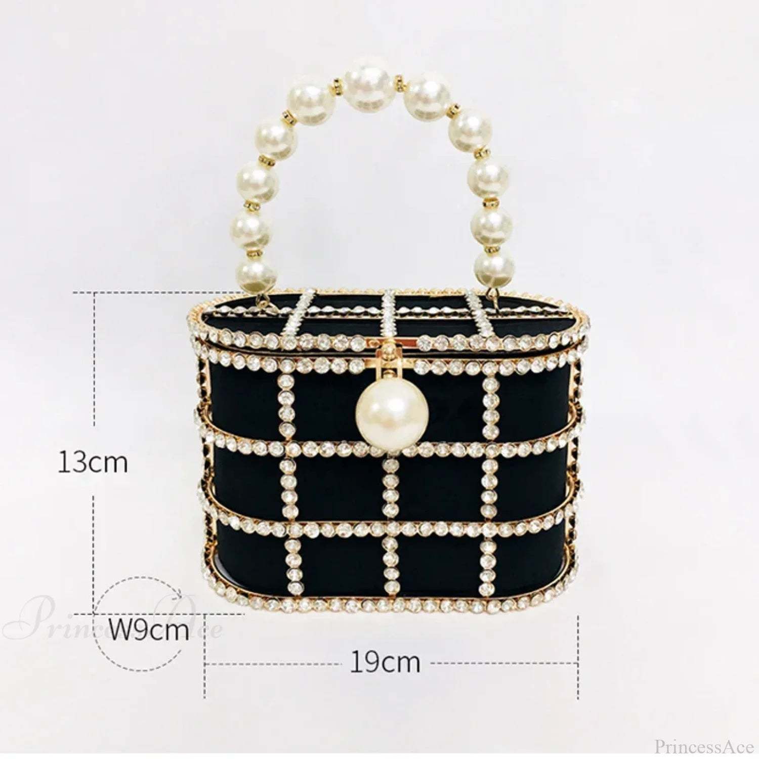 Diamonds Basket Clutch Luxury Pearl Beaded Wedding Party Evening Bag clutchbag-250126