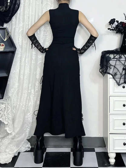 Digital Punk Net Bandage Midi Dress