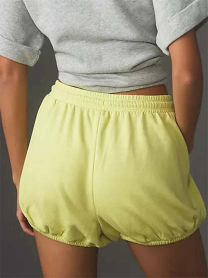 Drawstring Mid Waist Loose Short short-250223