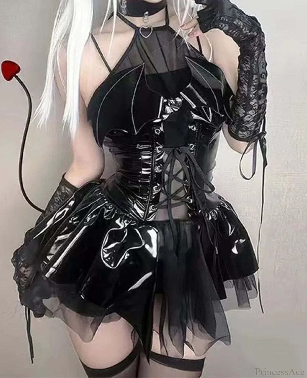 Dress Hollow Bat Mini Outfit