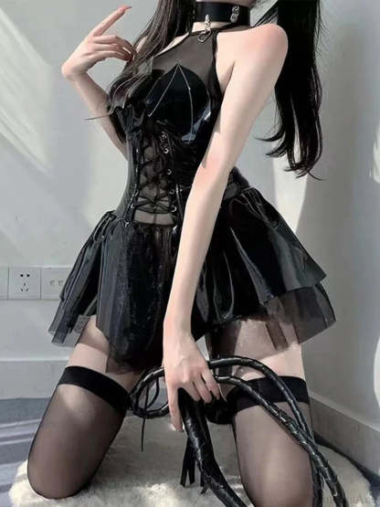 Dress Hollow Bat Mini Outfit