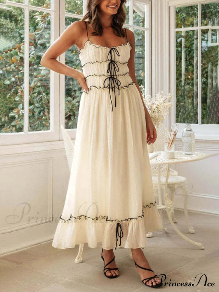 Elegant Off-Shoulder Stylish Strap Patchwork Dress Dresses