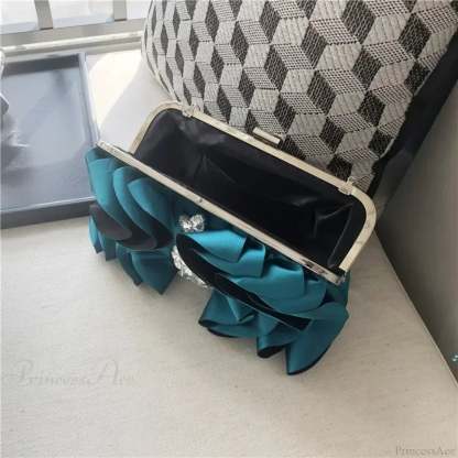 Elegant Red Evening Rhinestone Clutch Wristlet wristlet-250126